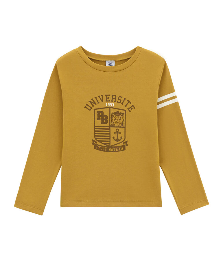 tee-shirtmaniche lunghe per bambino giallo