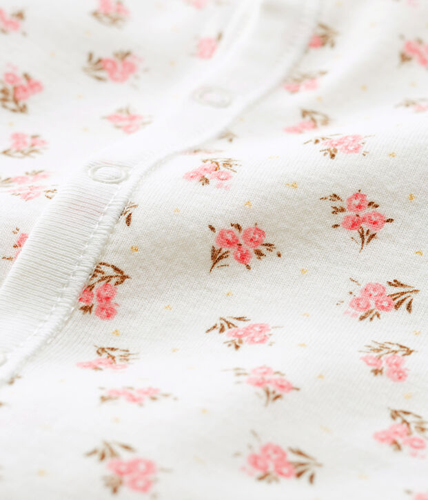 Combisac beb&egrave; a costine bianco/rosa/multicolore