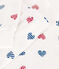 Pigiama in cotone con stampa a cuori donna bianco/multicolore
