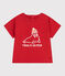 T-shirt a maniche corte in cotone tinta unita neonato rosso AURORA