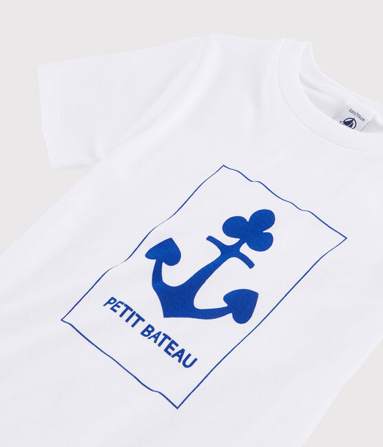 T-shirt serigrafata bambino bianco ECUME