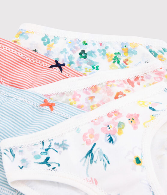 Confezione da 5 slip a fiori bambina variante 1
