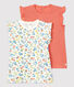 Set di due bluse per a manica corta in cotone.