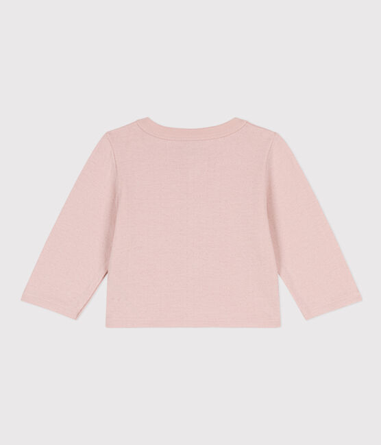 Cardigan bebè in tubique tinta unita rosa SALINE