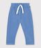Joggers in cotone tinta unita neonato blu