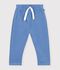 Joggers in cotone tinta unita neonato blu