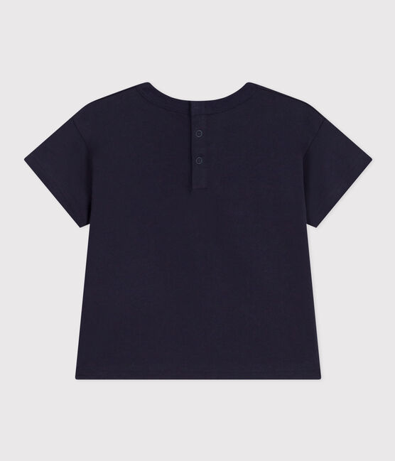 T-shirt a maniche corte in jersey leggero bebè blu SMOKING