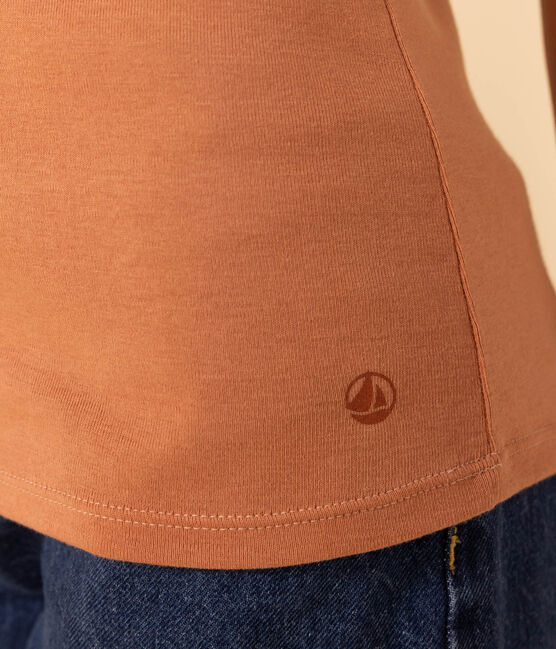 T-shirt L'ICONIQUE girocollo in cotone Donna rosa SIENNA