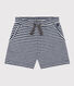 Shorts a righe in jersey fiammato bambina