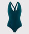 Costume intero donna incrociato sulla schiena verde PINEDE