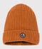 Cappello in maglia con fodera in pile bambino unisex marrone ECUREUIL
