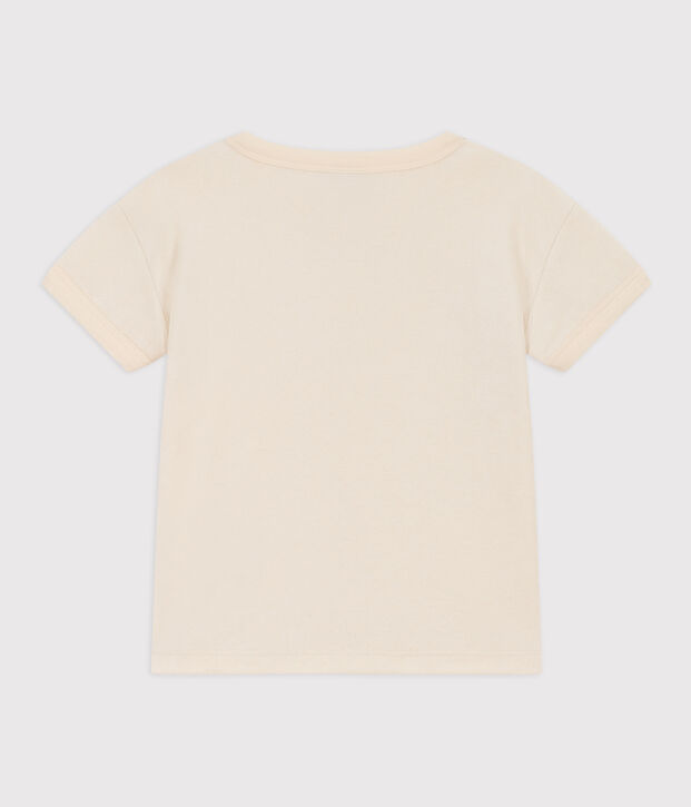 T-shirt bambino unisex in spugna bouclette ecru