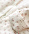 Combisac stampato per bebé femmina in tubique bianco MARSHMALLOW/bianco MULTICO