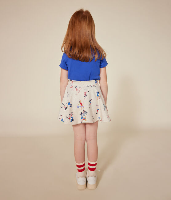 T-shirt a maniche corte in cotone bambina blu CALVIN