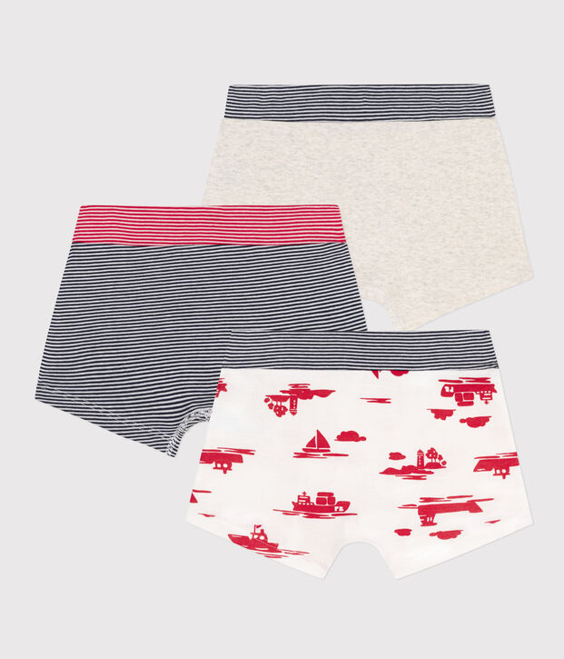 Confezione da 3 boxer Le Havre in cotone bambino multicolore