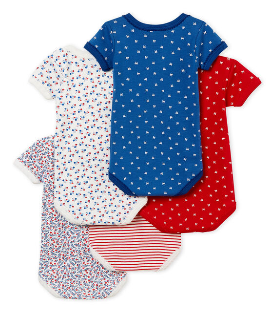 Confezione da 5 body manica corta bebè bambina VARIANTE 1 CN