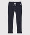 Pantaloni joggers in molleton bambina blu SMOKING
