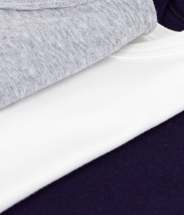 Set di T-shirt a maniche corte in cotone tinta unita bambino multicolore