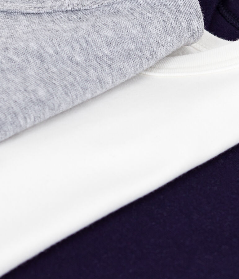 Set di T-shirt a maniche corte in cotone tinta unita bambino multicolore