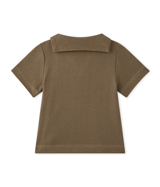 T-shirt bebè bambino maniche corte marrone SHITAKE