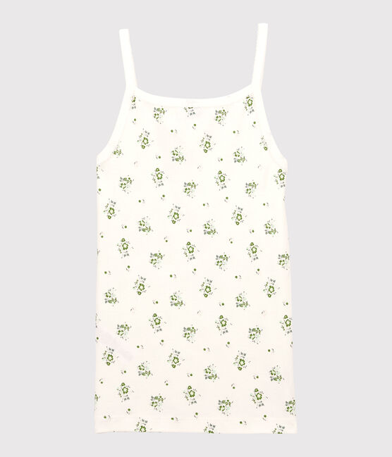 Canottiera con spalline L'ICONIQUE in cotone donna bianco MARSHMALLOW/bianco MULTICO