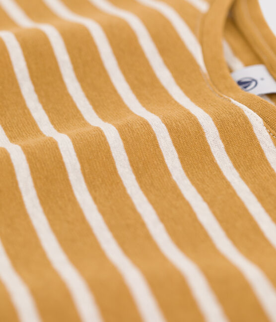 T-shirt TAGLIO REGULAR in cotone e lino Donna giallo ISTRE/bianco AVALANCHE