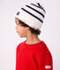 Cuffietta in maglia a righe foderata in pile bambino