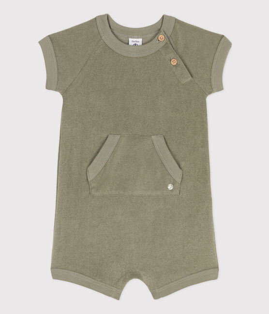 Tutina corta neonato in spugna DD2:D116 verde MARECAGE