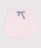Shorts in cotone tinta unita neonato rosa