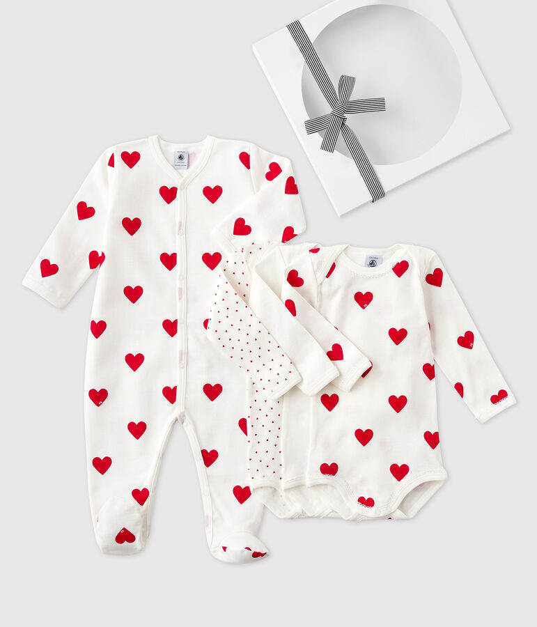 Confezione regalo a cuori neonato. multicolore