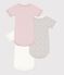 Set di body a maniche corte in cotone con stampa a fiori neonata multicolore