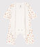 Bodyjama stampato in cotone bianco MARSHMALLOW/ ORANGE
