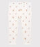 Leggins fantasia in cotone bebè femmina bianco MARSHMALLOW/bianco MULTICO