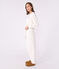 Pigiama in spugna di cotone tinta unita donna ecru MILK