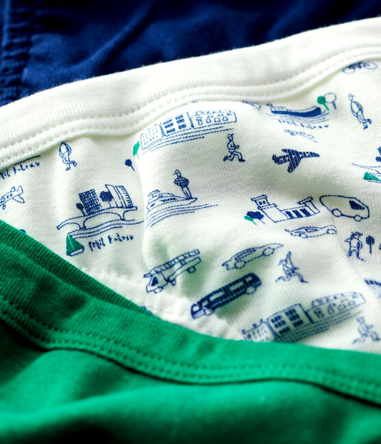 Confezione da 3 slip bambino fantasia trasporti in cotone variante 1