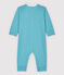 Tutina pigiama a righe in cotone e Lyocell blu MIROIR/bianco MARSHMALLOW