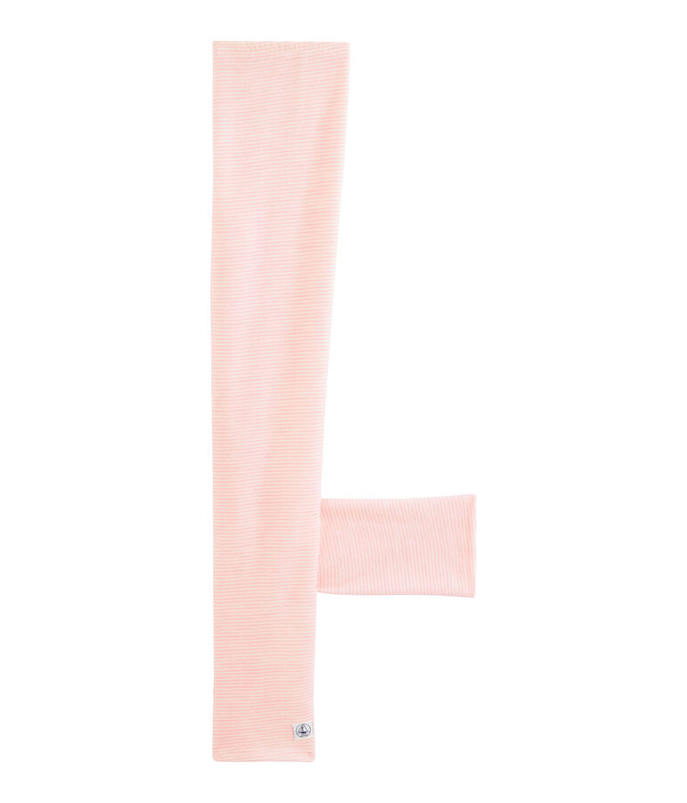 Leggings bambino in lana e cotone rosa CHARME/bianco MARSHMALLOW