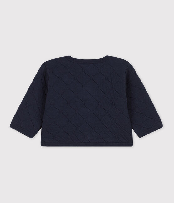 Cardigan per bebè in tubique trapuntato blu SMOKING