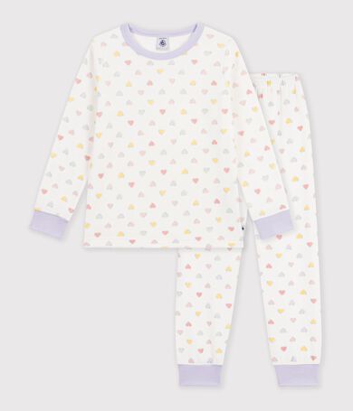 Pigiama in ciniglia a cuori bambino