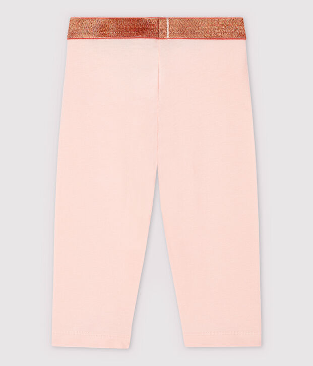 Leggings corti in jersey lycra bambina rosa