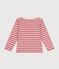 Iconica maglia a righe alla marinara in cotone bambina/bambino rosa ROSEWOOD/ AVALANCHE
