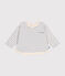 T-shirt bebè a maniche lunghe in tubique bianco AVALANCHE/ SKY CHINE