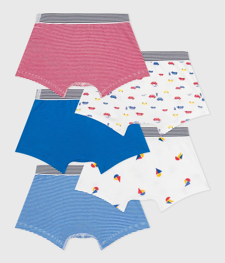 Set di boxer in cotone con stampa bambino multicolore