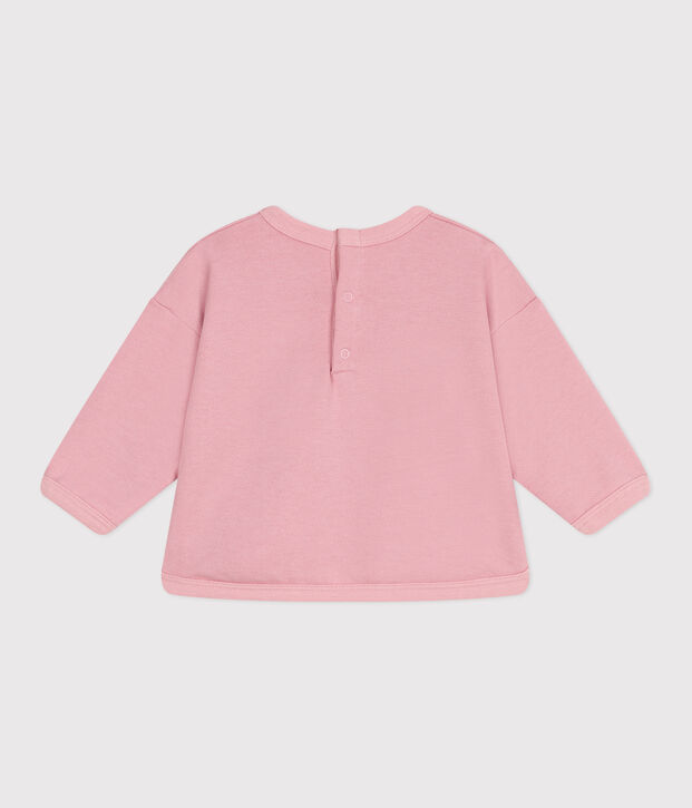 Felpa per neonati in cotone semplice rosa