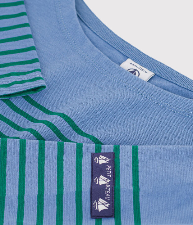Marini&egrave;re in cotone bambino blu/verde