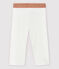 Leggings corti in jersey lycra bambina bianco MARSHMALLOW