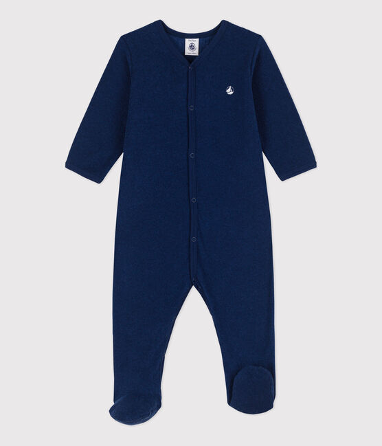 Tutina pigiama in spugna bouclette per neonati blu MEDIEVAL