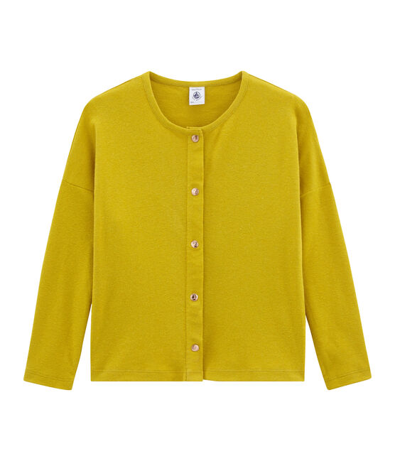 Cardigan bambina verde BAMBOO