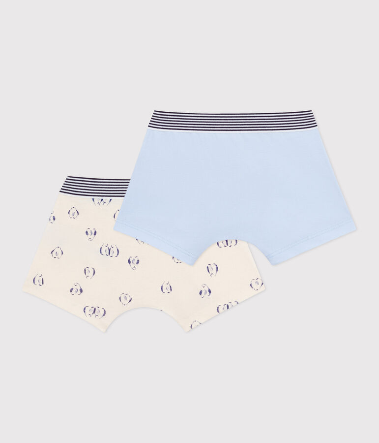 Set di boxer in cotone con stampa di pinguini bambino multicolore