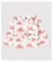 Cardigan fantasia in molleton bebè femmina bianco MARSHMALLOW/rosso TERKUIT